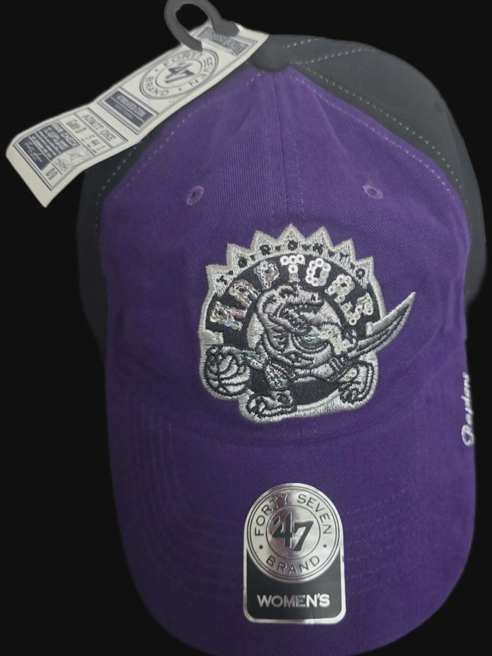 Toronto Raptors Hardwood Classics Women’s ’47 Sparkle Two Tone Adjustable Hat